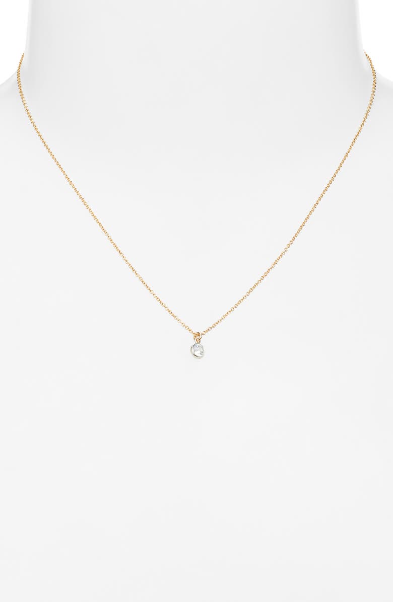 Set & Stones Kira Cubic Zirconia Pendant Necklace, Alternate, color, Gold