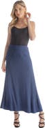 24seven Comfort Apparel Petite Elastic Waist Maxi Skirt