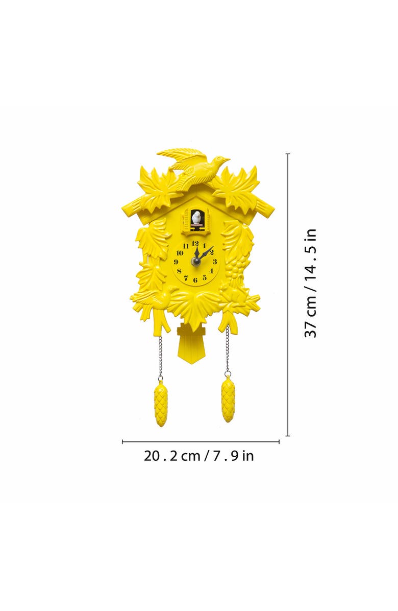 WALPLUS Yellow Cuckoo Clock in Yellow, Alternate, color, 