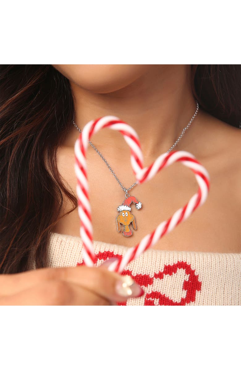 Dr. Seuss The Grinch and Max Pendant BFF Necklace for 2, 16"+3", Alternate, color, Multi