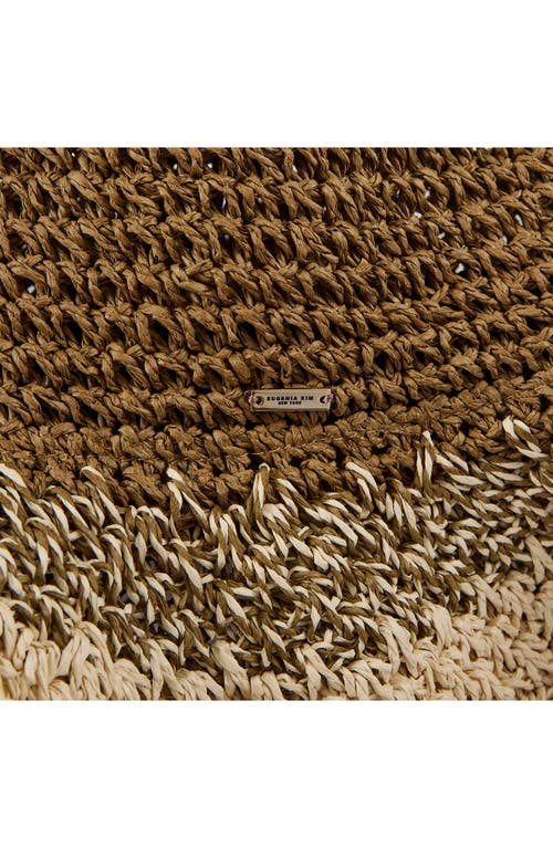 Eugenia Kim Ombre Crochet Packable Bucket Hat In Brown