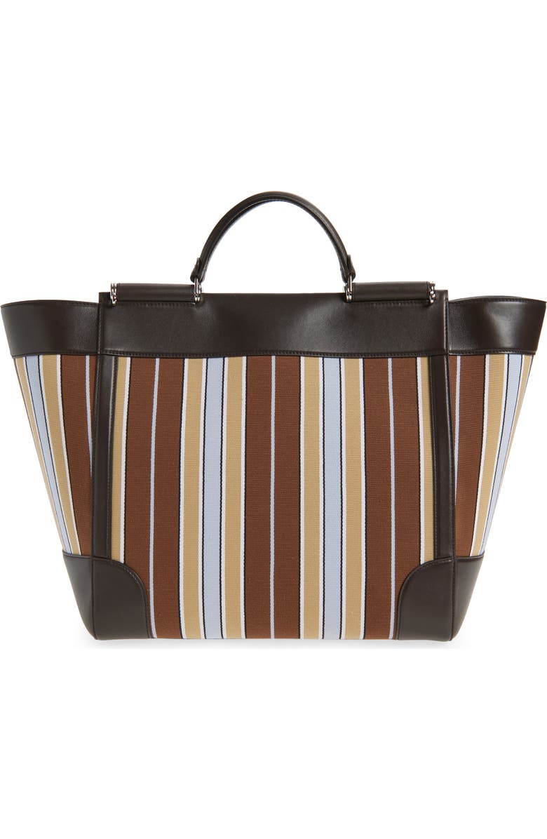 Dolce&Gabbana Sicily Stripe Jacquard Shoulder Bag, Alternate, color, Multicolor Marrone