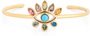 Kurt Geiger London Rainbow Crystal Evil Eye Cuff Bracelet