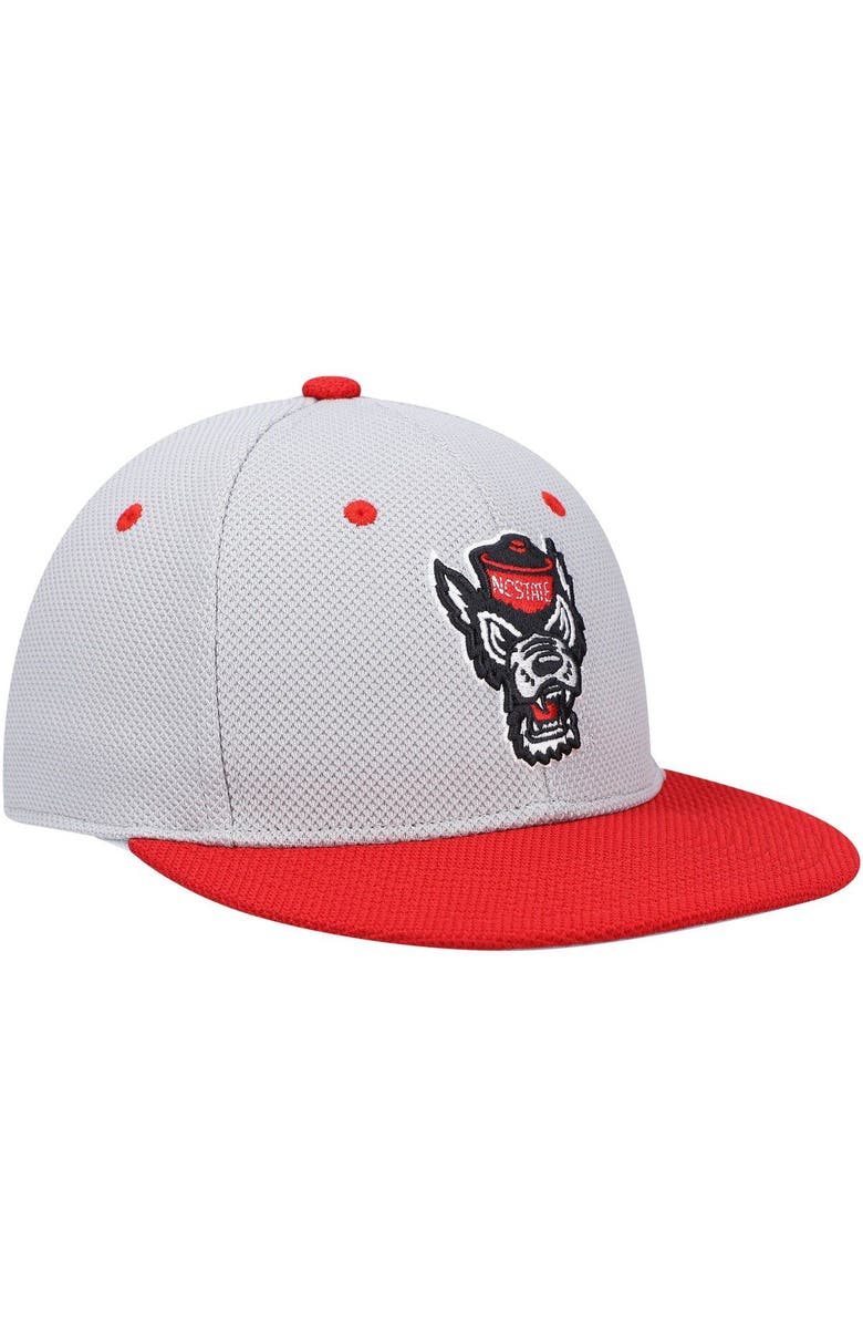 adidas Men's adidas Gray NC State Wolfpack On-Field Baseball Fitted Hat, Alternate, color, Gray
