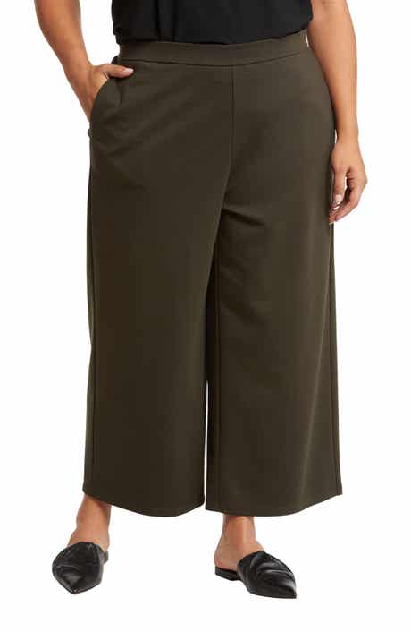 Eileen Fisher High Waist Crop Wide Leg Pants