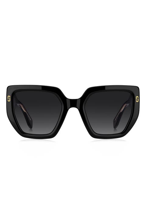 52mm Gradient Square Sunglasses