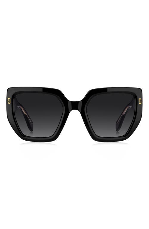 Marc Jacobs 52mm Gradient Square Sunglasses In Black