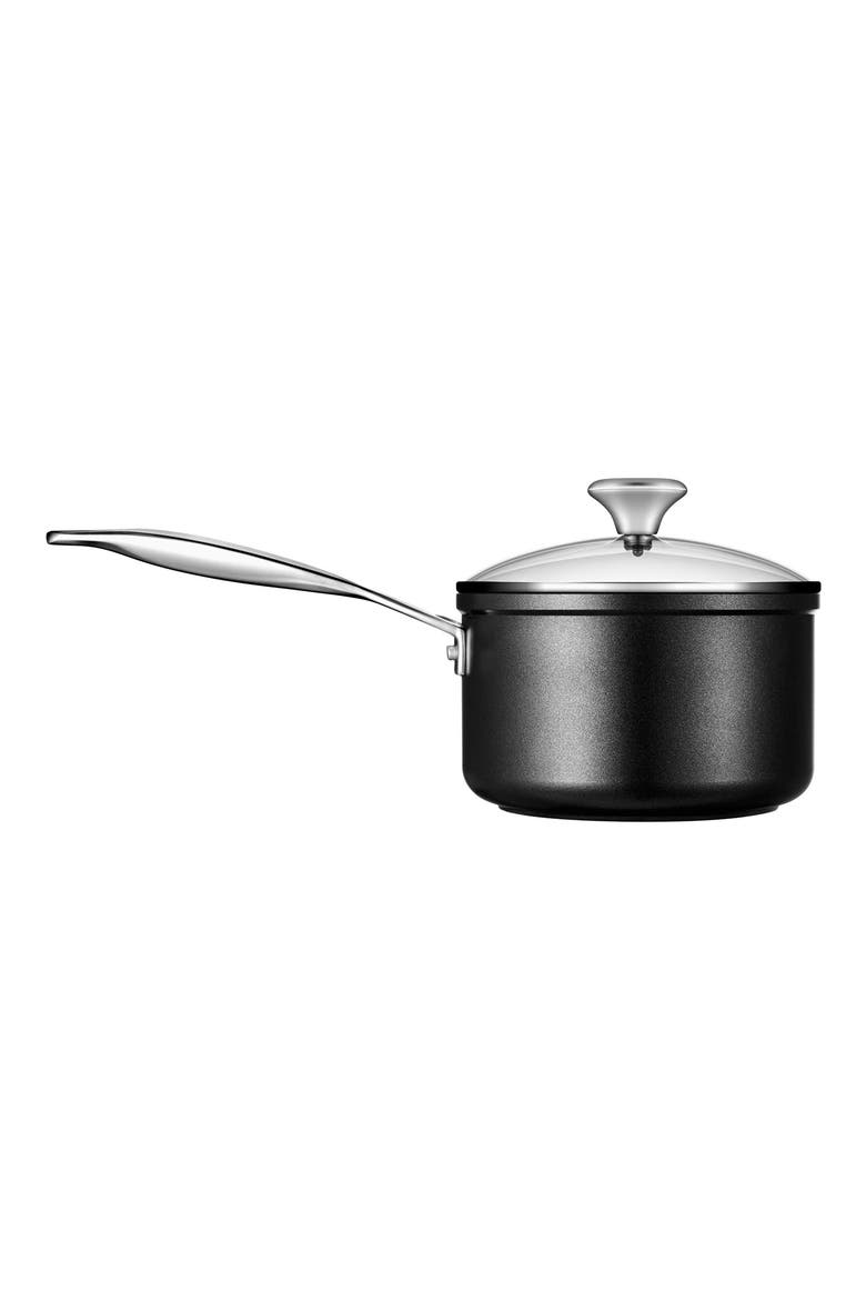 2-Quart Toughened Nonstick PRO Saucepan, Alternate, color, BLACK
