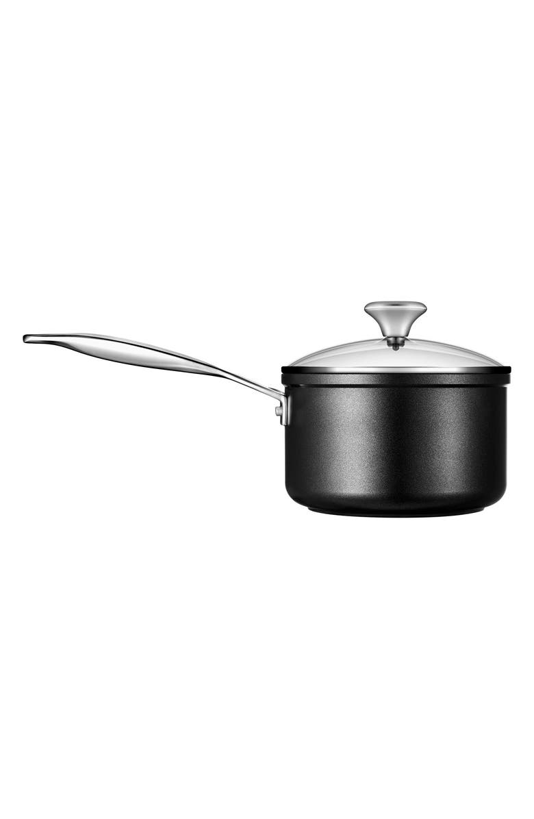 Le Creuset 2-Quart Toughened Nonstick PRO Saucepan, Alternate, color, Black
