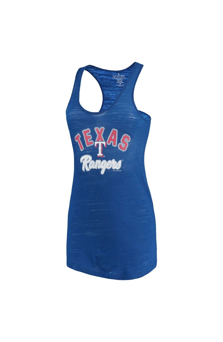 SOFT AS A GRAPE Women's Soft as a Grape Royal Texas Rangers Multicount Racerback Tank Top, Alternate, color,