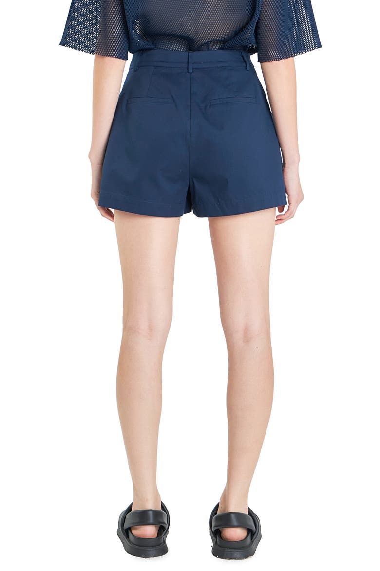 Flap Pocket High Waist Shorts, Alternate, color, NAVY