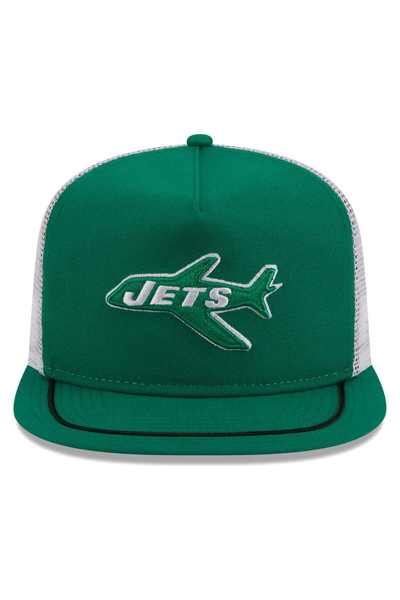 Men's New Era Kelly Green/White New York Jets Original Classic Golfer Adjustable Hat, Alternate, color, Kelly Green