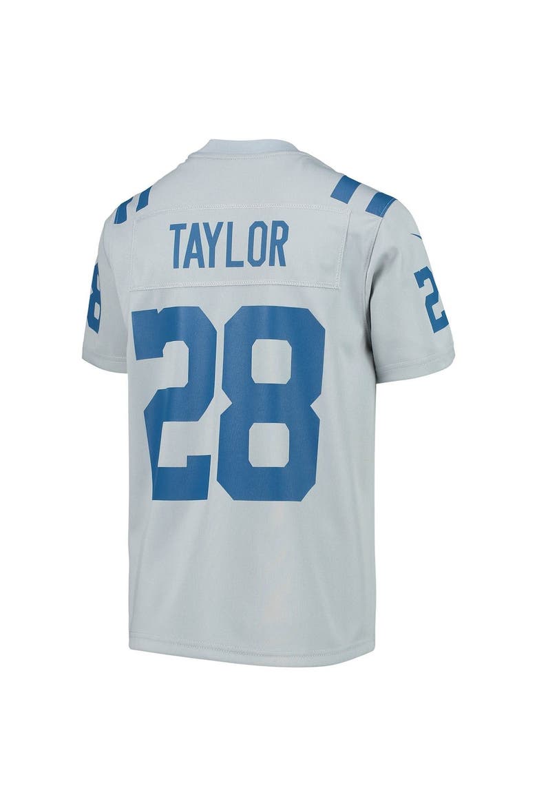 Youth Nike Jonathan Taylor Gray Indianapolis Colts Inverted Team Game Jersey, Alternate, color, Gray
