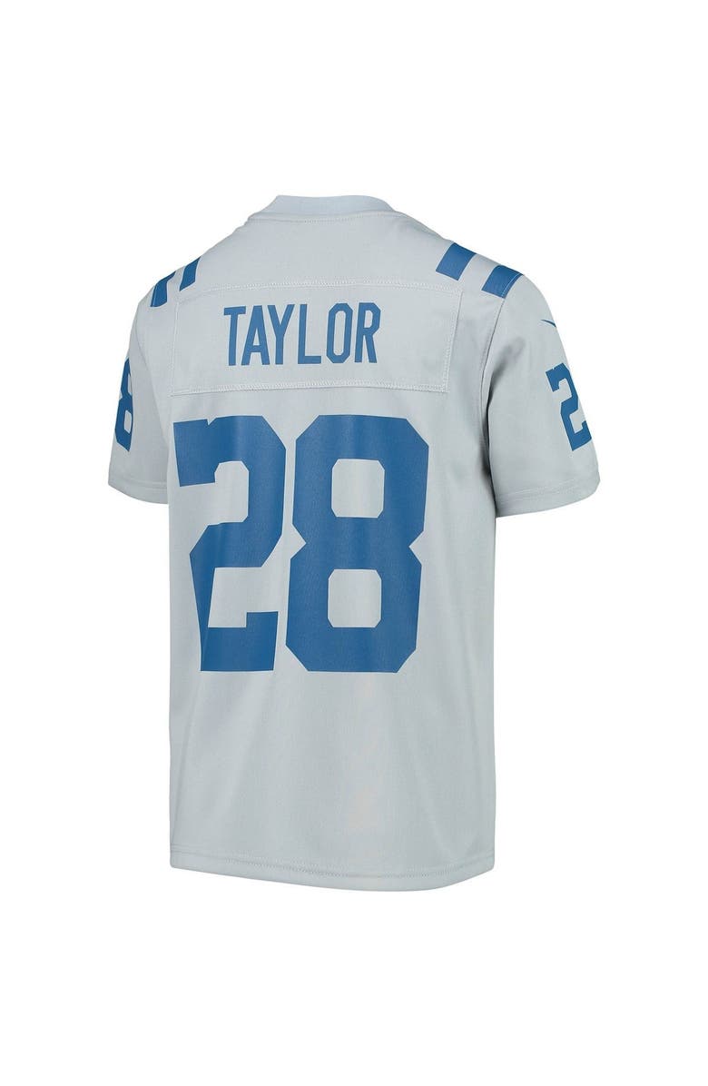 Nike Youth Nike Jonathan Taylor Gray Indianapolis Colts Inverted Team Game Jersey, Alternate, color, Gray