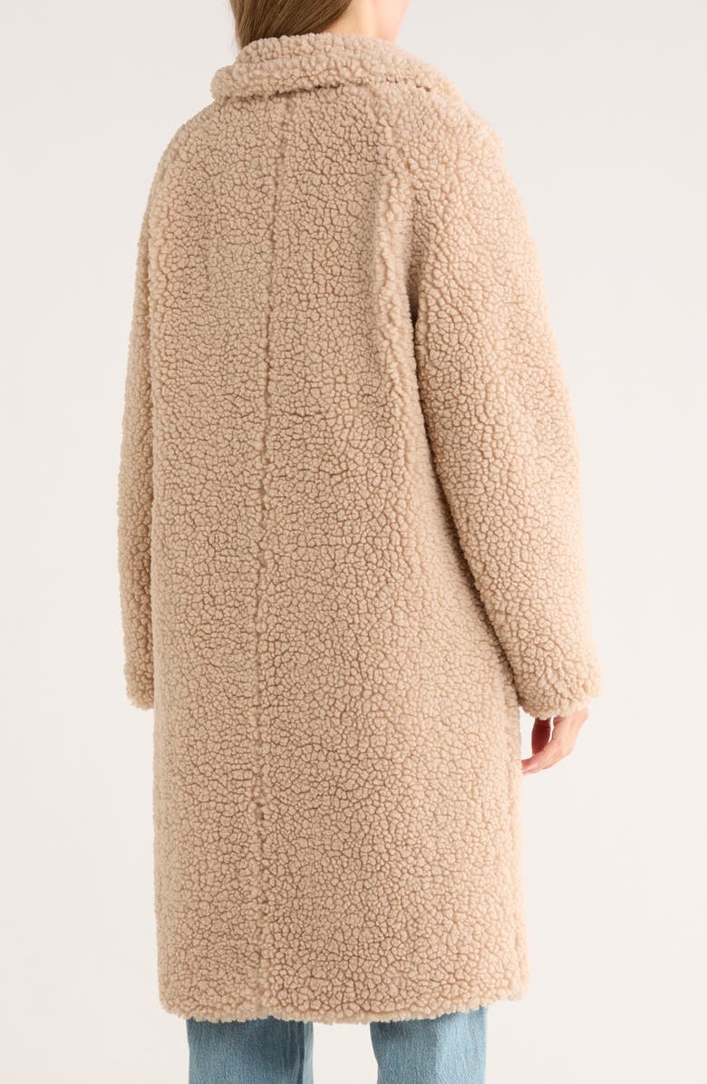 Lucky Brand Missy Faux Shearling Coat, Alternate, color, Oatmeal