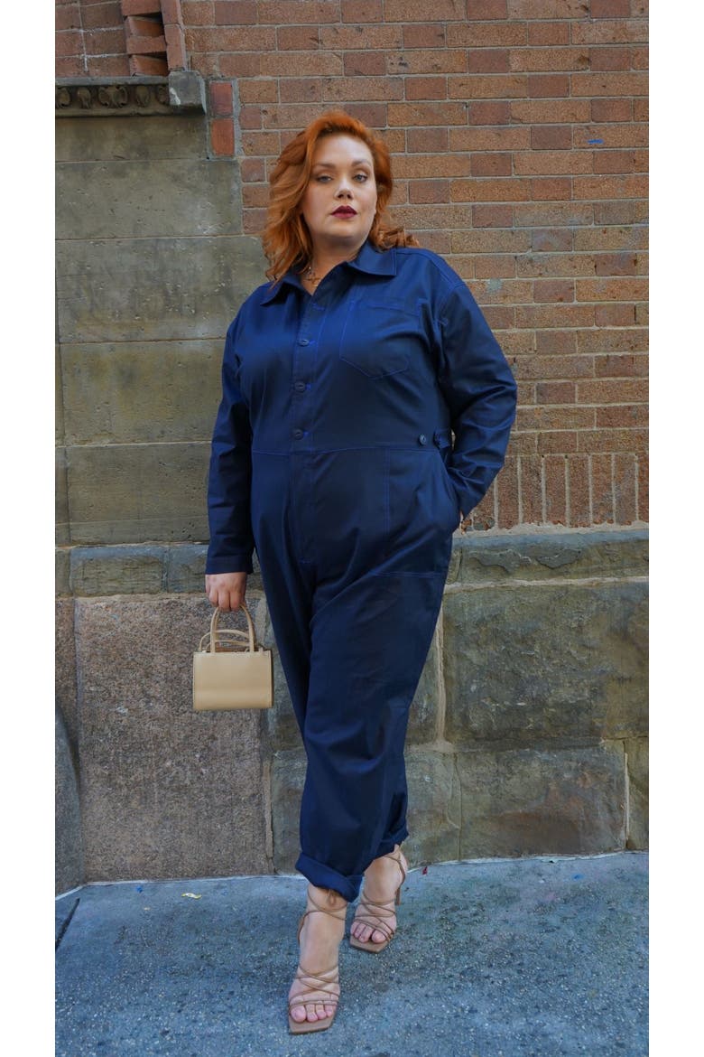 RIVETER PLUS SIZE JUMPSUIT, Alternate, color, PASSPORT BLUE