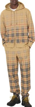 Burberry Check Cursive Logo Cotton Jogging Pants