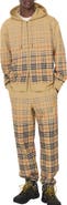 Burberry Check Cursive Logo Cotton Jogging Pants