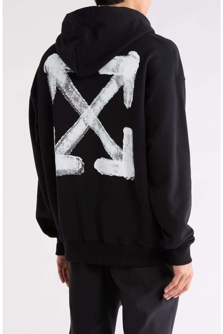 Spray Arrow Skate Hoodie, Alternate, color, BLACK-WHITE