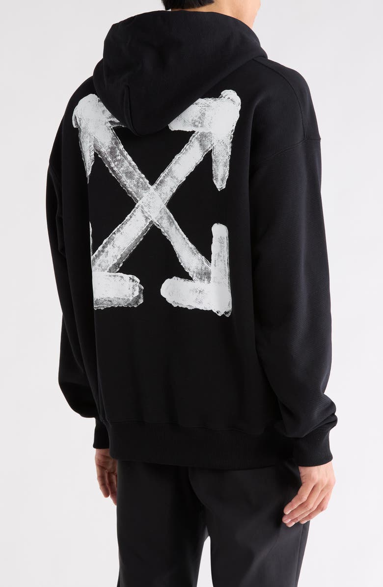 Off-White Spray Arrow Skate Hoodie, Alternate, color, Black-White