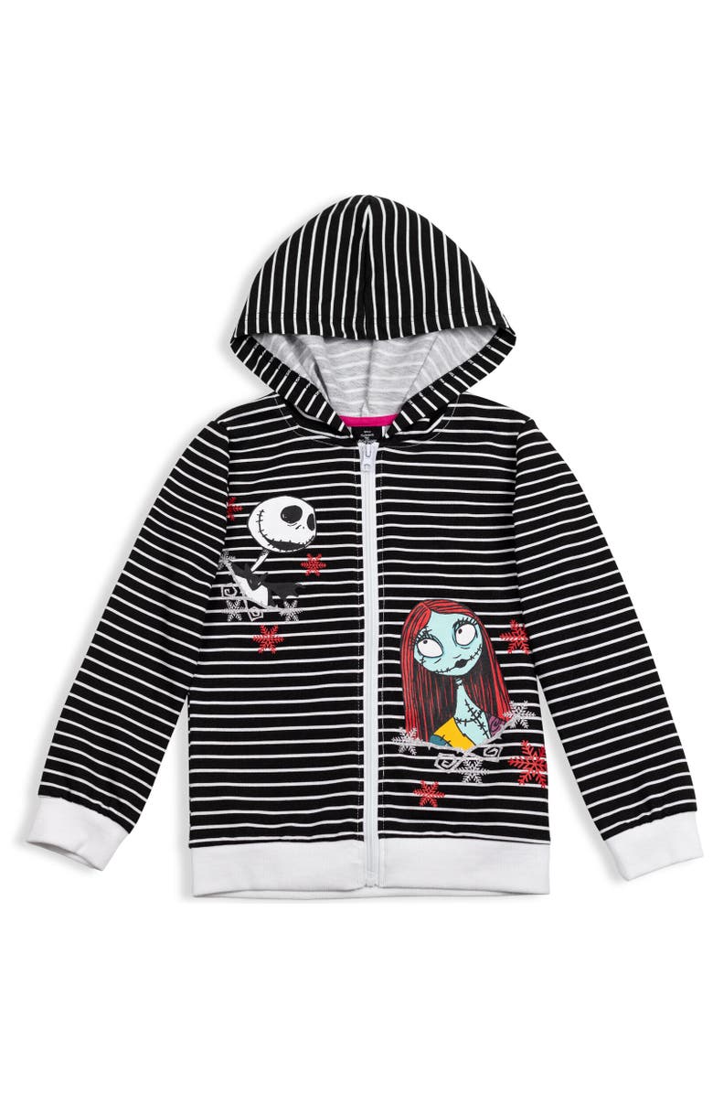Disney Zip-Up Hoodie, Main, color, Black-White
