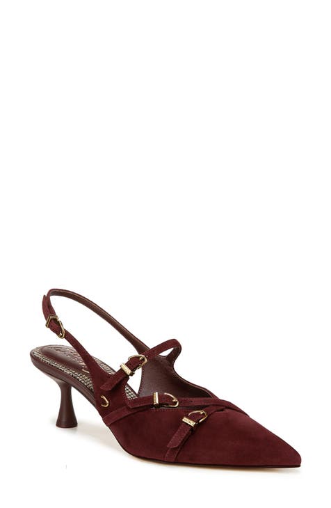 Women s Burgundy Slingback Heels Nordstrom