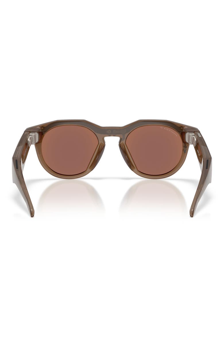 Gender Inclusive HSTN 51mm Polarized Round Sunglasses, Alternate, color, BROWN SMOKE / PRIZM