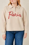English Factory Lettering Polo Sweatshirt