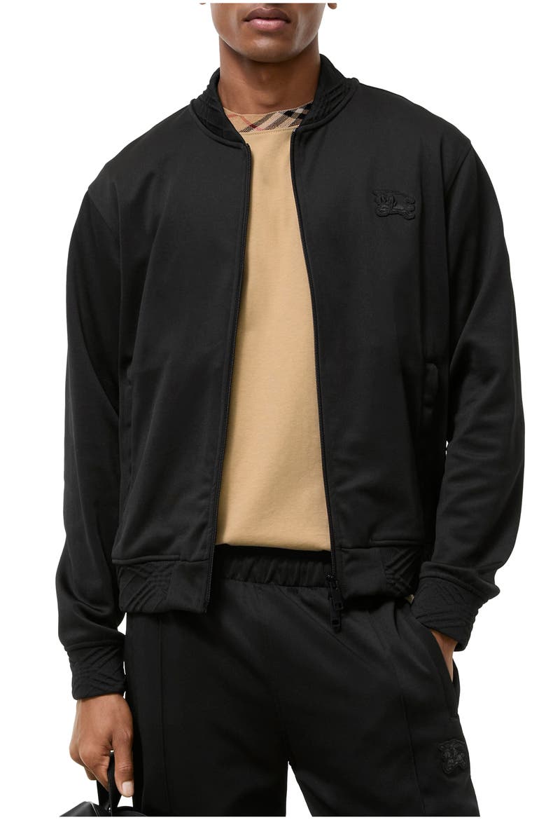 Cotton Blend Track Jacket, Main, color, Black