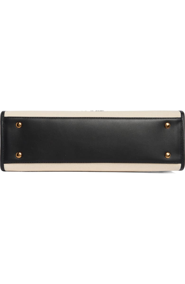 KARL LAGERFELD PARIS Savoie Tote Bag, Alternate, color, Natural/ Black