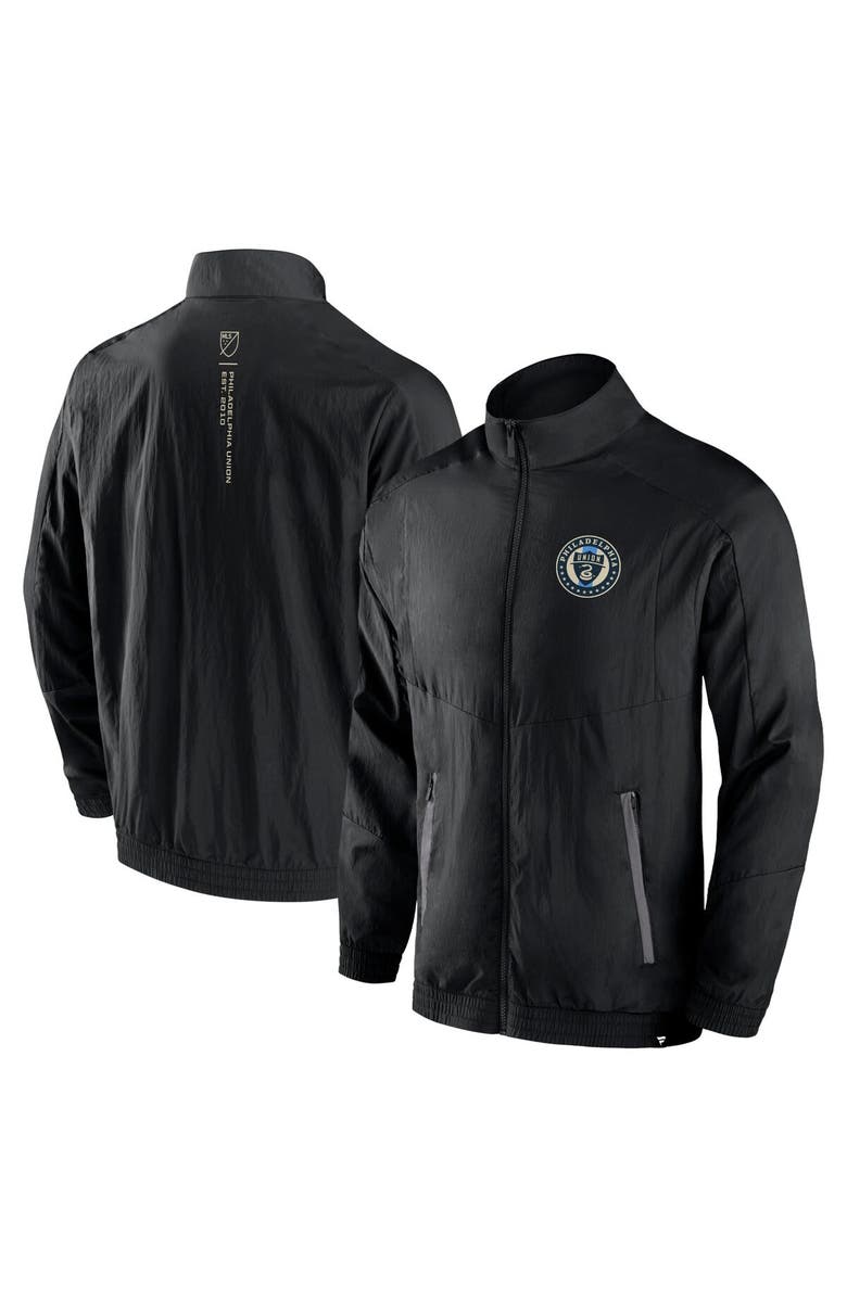 FANATICS Men's Fanatics Branded Black Philadelphia Union Header Raglan Full-Zip Jacket, Main, color, Black