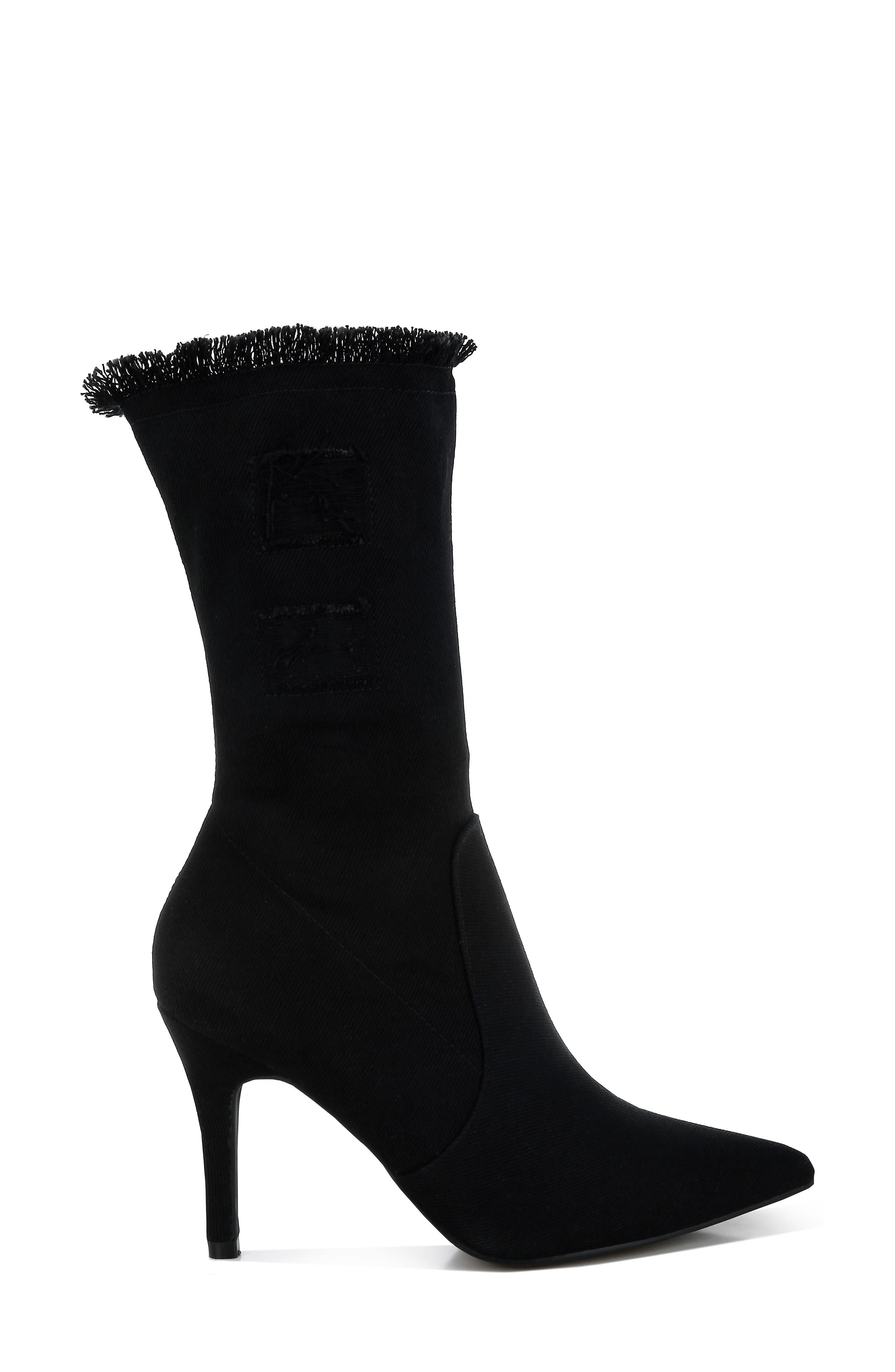 LONDON RAG Himkok Fringed Pointed Toe Boot, Alternate, color, 