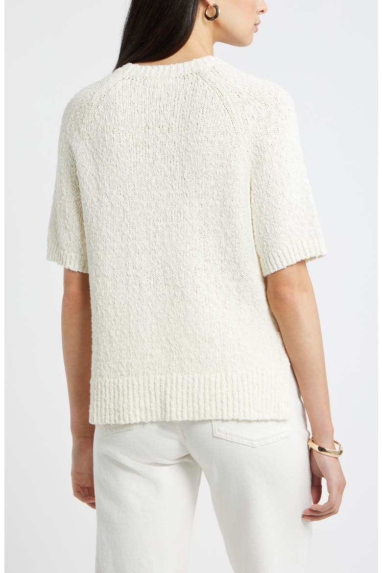 Raglan Sleeve Crewneck Sweater, Alternate, color, IVORY TOFU