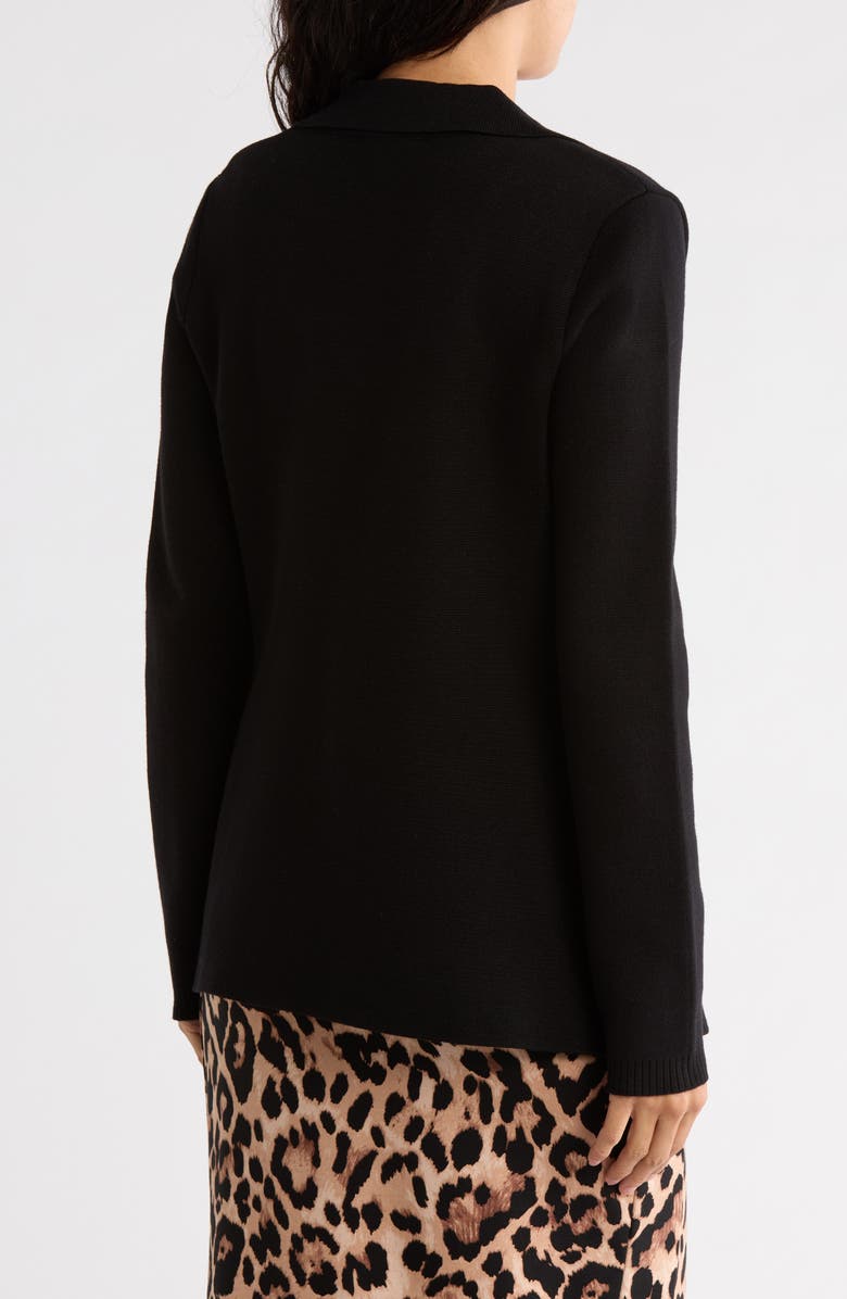 T Tahari Sweater Jacket, Alternate, color, Black