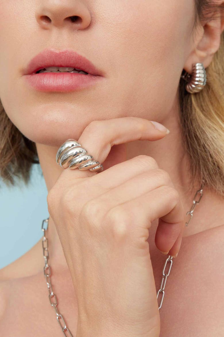 Lady Finger Drop Earrings in Sterling Silver, Alternate, color, Silver