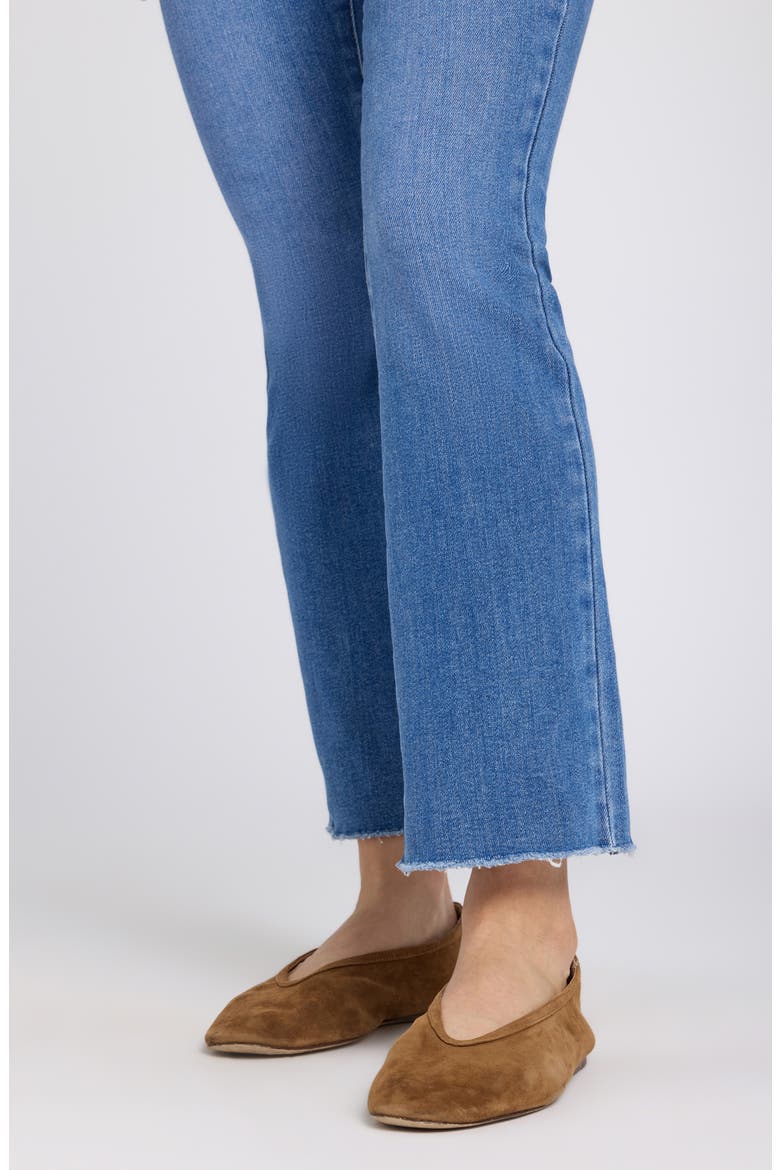 Billie Frayed High Waist Ankle Mini Bootcut Jeans, Alternate, color, BLUE PARADISE