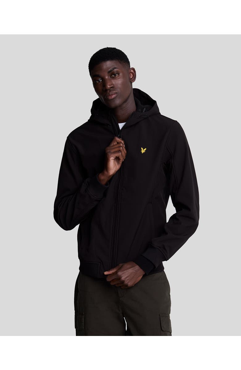 Lyle & Scott Fleece Back Softshell Jacket, Main, color, Jet Black