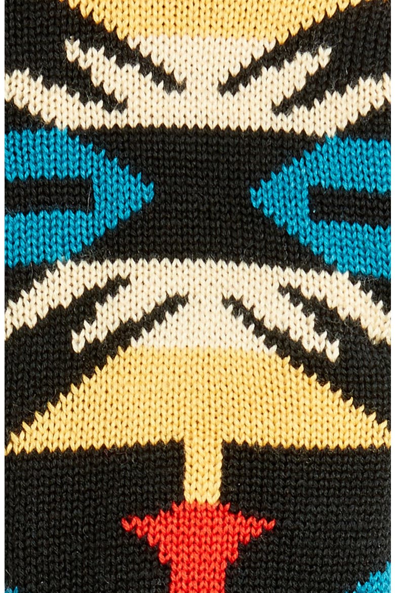 Fleece Lined Knit Wool Mittens, Alternate, color, ECHO PEAKS BLACK