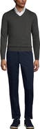 Lands' End School Uniform Cotton Modal Fine Gauge V-neck Sweater