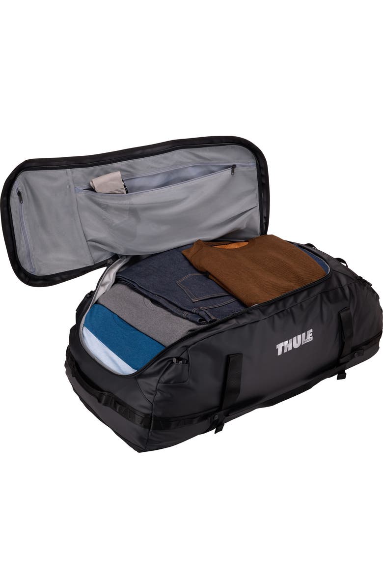 Thule Chasm 130-Liter Convertible Duffle Bag, Alternate, color, Black