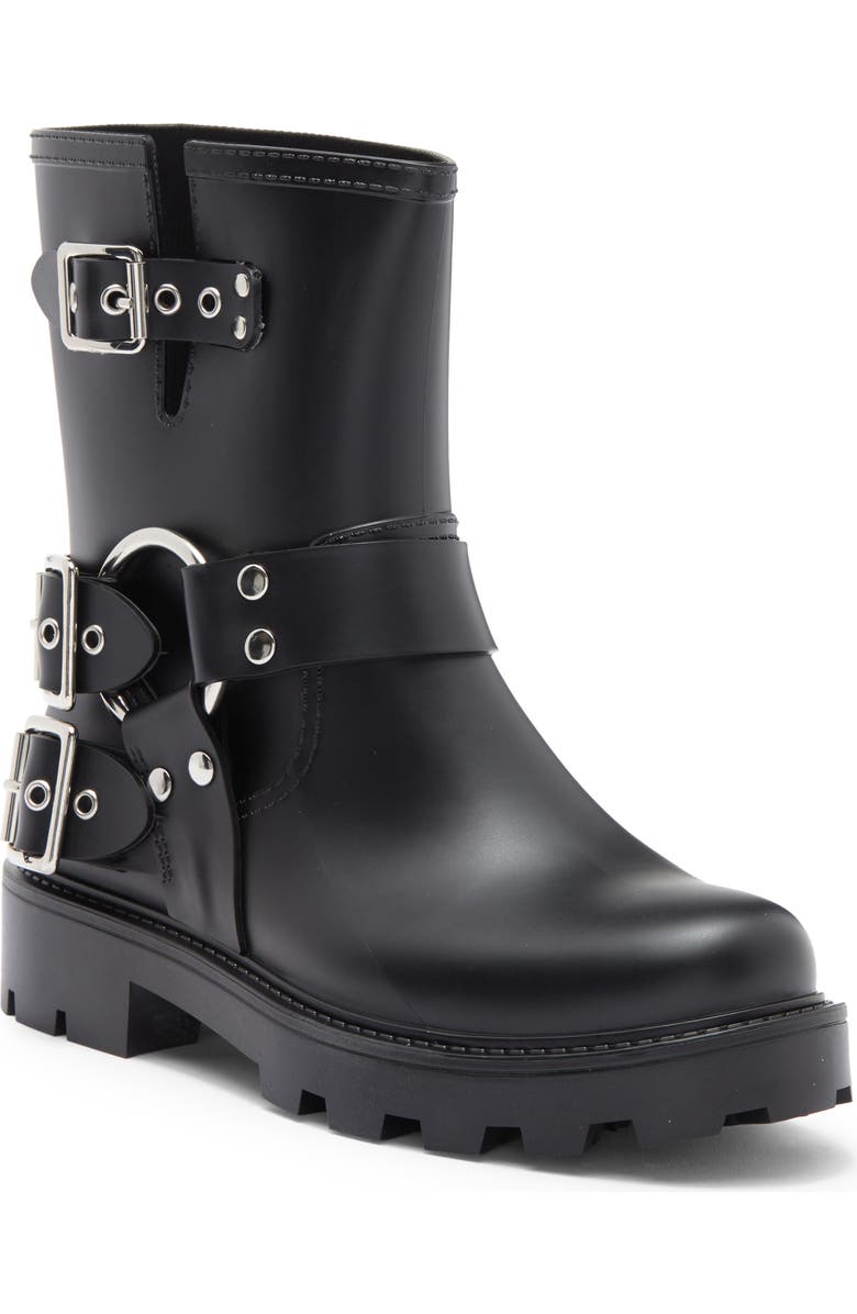 Jeffrey Campbell Dripz Moto Rain Boot, Main, color,