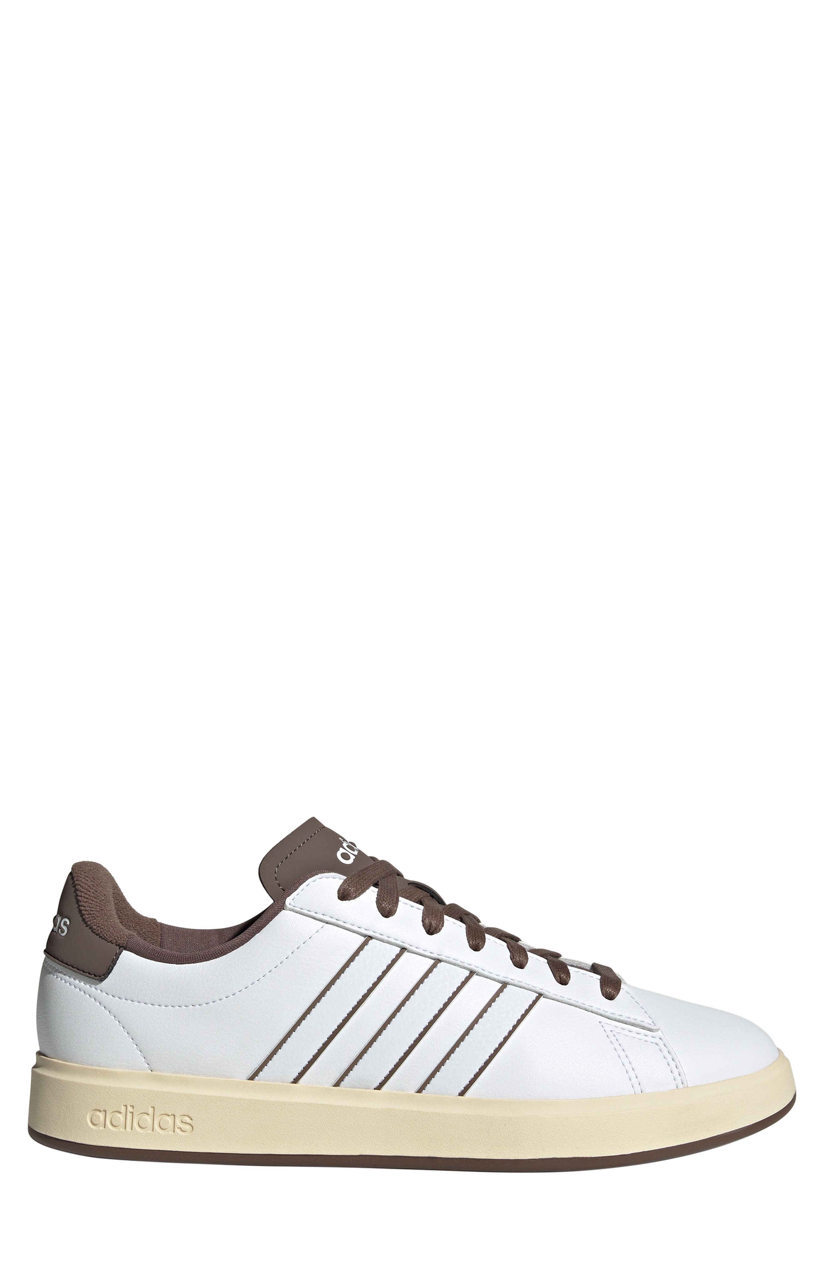 adidas Grand Court 2.0 Sneaker, Alternate, color, White/ White/ Earth Strata