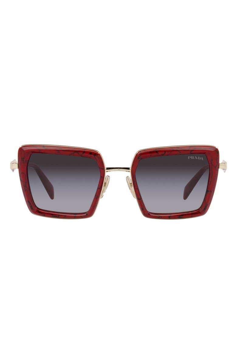 Prada 55mm Gradient Pillow Sunglasses, Main, color, 