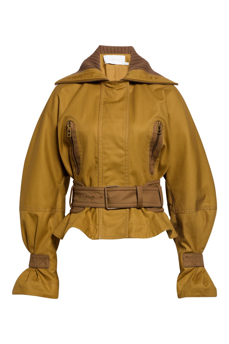 Valiant Drill Aviator Jacket, Main, color, CHARTREUSE