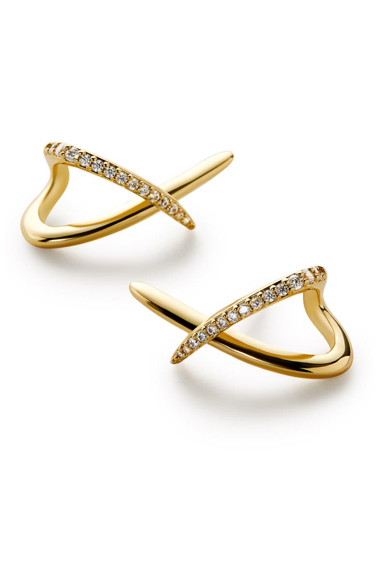Sloane Crisscross Stud Earrings, Alternate, color, GOLD