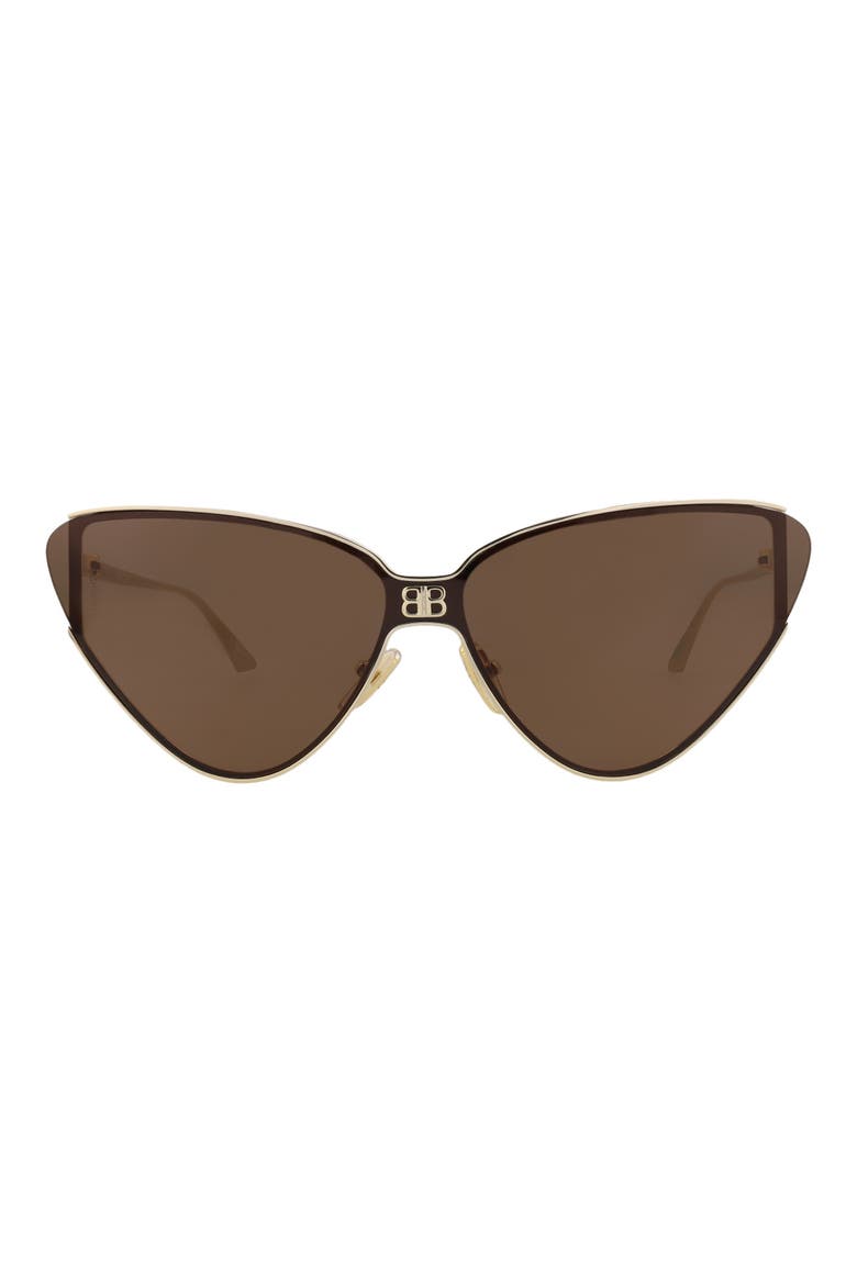 99mm Cat Eye Sunglasses, Main, color, GOLD GOLD BROWN