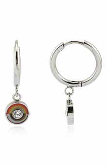 REBL Rainbow Dangle Hoop Earrings