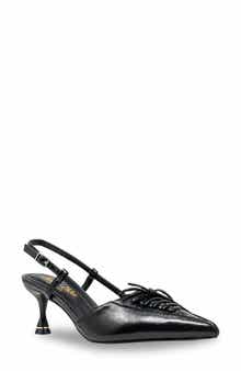 CHASE AND CHLOE Corset Pointed Toe Kitten Heel Pump