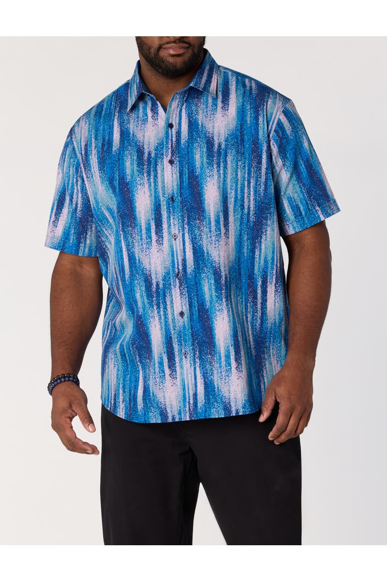 Big & Tall Paint Strokes Sport Shirt, Alternate, color, MULTI