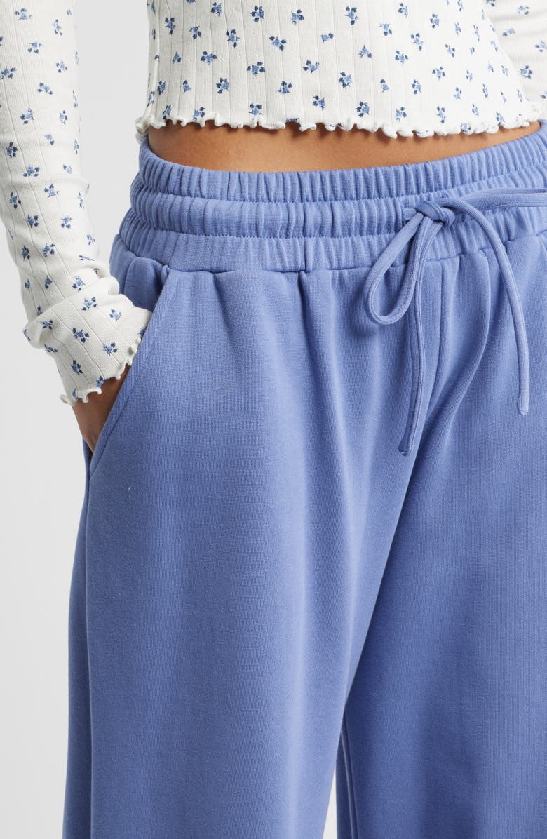 BP. Barrel Leg Fleece Sweatpants, Alternate, color, Blue Frost